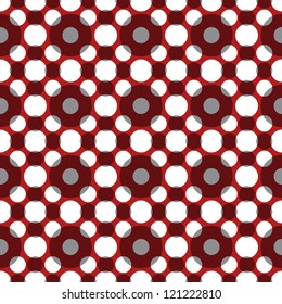 Optical illusion seamless background with circles