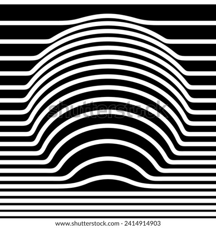 Optical illusion sphere art seamless patterns of Globe lines repeating pattern vector background.