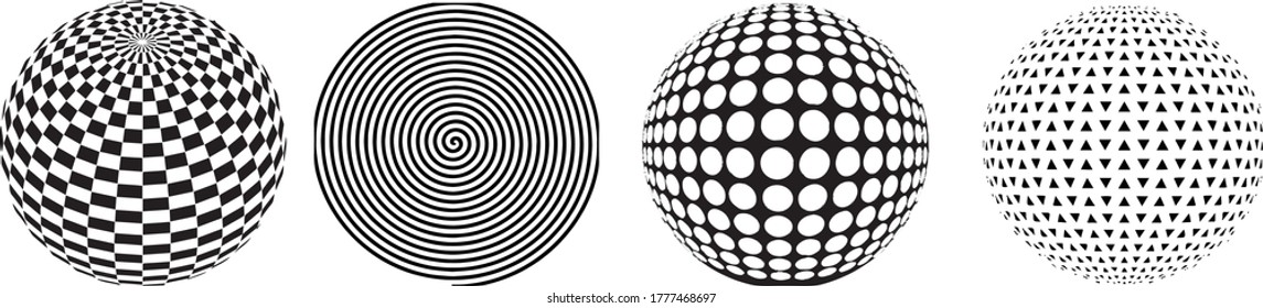 Optical Illusion Spheres Vector Art