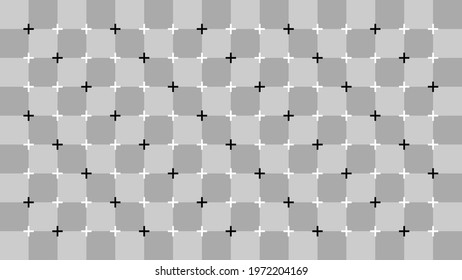 Optical illusion - straight parallel lines look uneven and crooked.