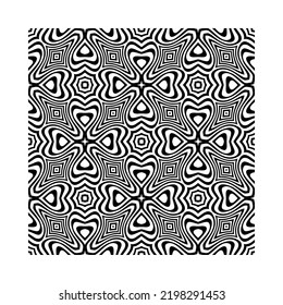 Optical illusion striped wrapped background vector design.Vector black and white wavy background. Stylish texture with wavy stripes lines.Geometric abstract background illustration with black lines.