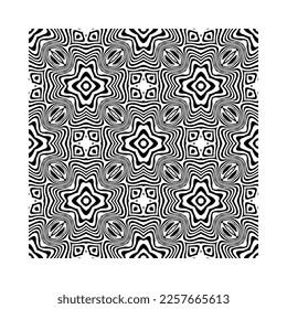 Optical illusion striped wrapped background vector design.Vector black and white wavy background. Stylish texture with wavy stripes lines. Geometric abstract background illustration.Optical effect.