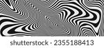 Optical Illusion Stripes Texture. Abstract Geometric Background Vector Design. Op Art Illustration.