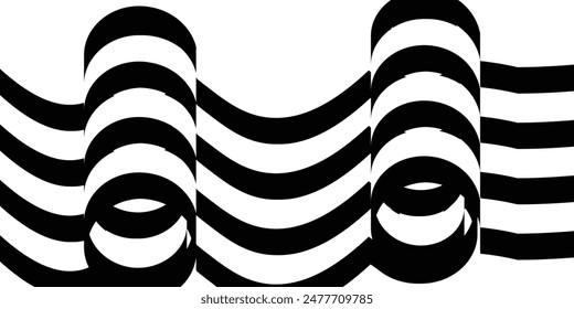Textura de rayas de ilusión óptica. Diseño de Vector de fondo geométrico Abstractas. Ilustración de arte.