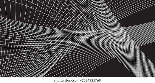 Optical Illusion Stripes Texture. Abstract Geometric Background Vector Design. Op Art Illustration