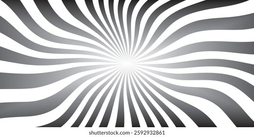 Optical Illusion Stripes Texture. Abstract Geometric Background Vector Design. Op Art Illustration.