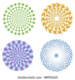 optical illusion symbols vector