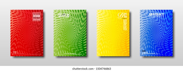 Abstrato de textura de ilusão óptica com fundo gradiente colorido para design de cobertura mínimo. Design de modelo futuro para banner de cartaz de cartaz de placa da Web. - Vetor