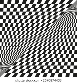 Optical illusion texture. Abstract distorted pattern. Dynamic ripple background. Vector motion illustration. EPS 10.