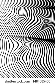 Optical illusion of torsion and rotation movement. Dynamic effect. Abstract spiral background of bright glow perspective. Vector art eps 10 for business brochure, flyer party, design banners, cover