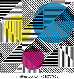 optical illusion triangle pattern. seamless vector background.