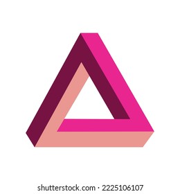 Optical illusion triangle, vector drawing