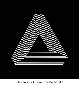 Optical illusion triangle, vector drawing