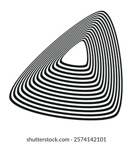 Optical illusion triangle, vector drawing
