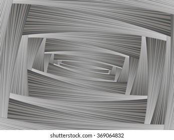 Optical illusion tunnel background. Whirl lines futuristic texture. Hypnotic dynamic image. Trendy vector can be used for web design, wallpapers and printed products.