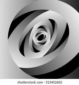 Optical illusion. Twisted metal twisted surround beam.