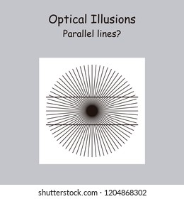 Optical Illusion Two Parallel Lines Seem Stock Vector (Royalty Free ...