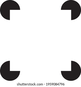 Optical illusion using black circles to depict a square shape using negative space.