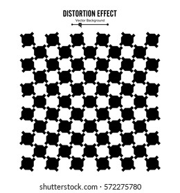 Optical Illusion. Vector 3d Art. Distortion Dynamic Effect. Geometric Magic Background.