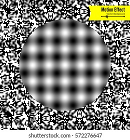 Optical Illusion. Vector 3d Art. Motion Dynamic Effect. Movement Executed In The Form. Geometric Magic Background.