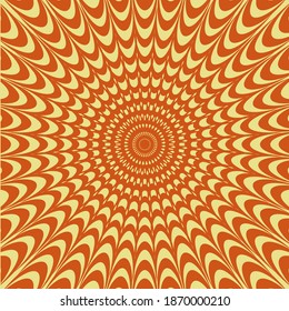Optical illusion. Vector bright colored background.