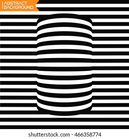Optical illusion . vector illustration .
