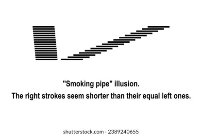 Optical illusion vector illustration. Brain teaser. Puzzle. Smoking pipe illusion