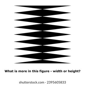 Optische Illusion, Vektorgrafik. Rätsel. Gehirnschmerzen. Schwarz-Weiß