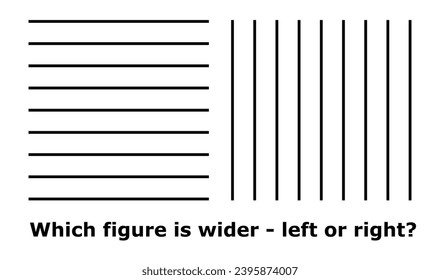 Optical illusion vector illustration. Puzzle. School. Brain teaser