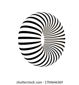 optical illusion vector ring geometric 3d