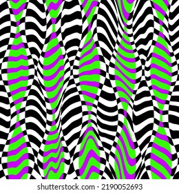 Optical illusion vector seamless pattern