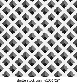 Optical illusion vector. trapezoid pattern background with monochrome. interlaced grid pattern. pigeonhole