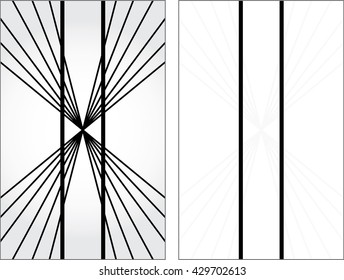 Optical illusion - vertical lines appear to be not parallel and straight -  explanation on the right