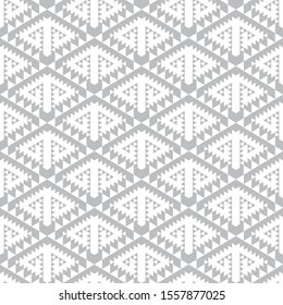 Optical illusion of volume. Geometric shapes in a diamond-shaped grid. Pattern for design textile and packaging.