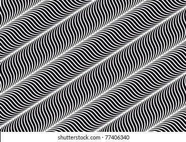 Optical Illusion with wavy lines, crooked lines, wobbling lines