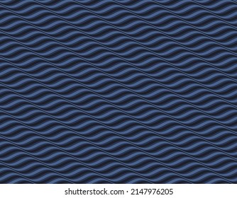 Optical illusion wavy pattern seamless. Masculine abstract geometric ornament repeat texture surface. For male t-shirt fabric wrapping cloth wallpaper bedding curtains Hats bags swimwear.