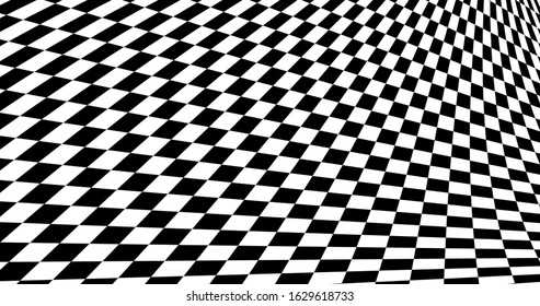 Optical illusion wrapped squares vector background.