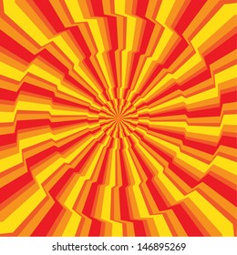 Optical Illusion - yellow and red