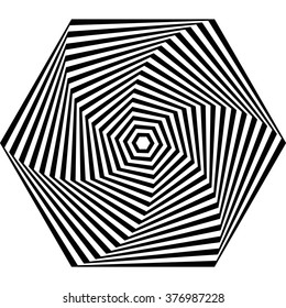 Optical illusion.Monochrome
