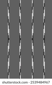 Optical illusions. Zöllner illusion. Straight vertical lines appear curved. Vector education illustration