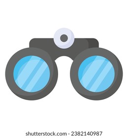 An optical instrument with a lens for each eye, used for viewing distant objects, binoculars vector design in trendy style