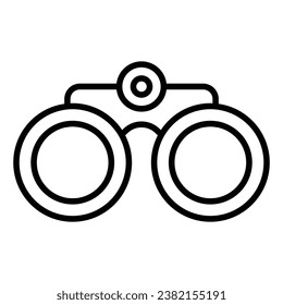 Instrumento óptico con lente para cada ojo, utilizado para la visualización de objetos distantes, binoculares de diseño vectorial a la moda