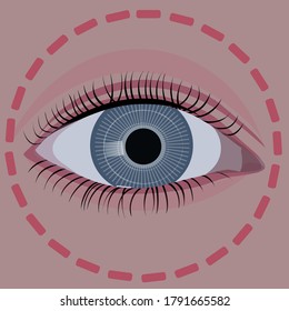 Optische Linsen für beste Sicht. Vektorgrafik