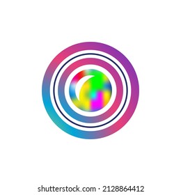 optical lens colorful design vector illustration on white background.
