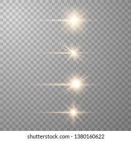 Optical lens flare light effects the solar particles and the sparks with the effect of the selection, golden lights sparkle. On a dark background,