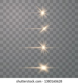 Optical lens flare light effects the solar particles and the sparks with the effect of the selection, golden lights sparkle. On a dark background,