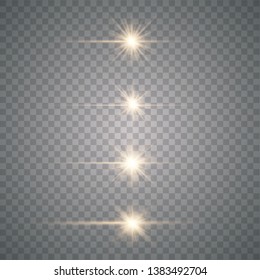 Optical lens flare light effects the solar particles and the sparks with the effect of the selection, golden lights sparkle. On a dark background,