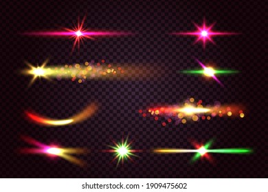 Optical lens flare light effects