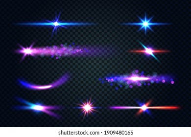 Efectos de luz de la lente óptica
