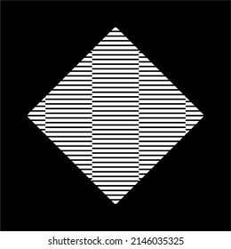 Patrón de movimiento de líneas ópticas. Decoración contemporánea de interiores, exteriores, alfombras, textiles, prendas de vestir, tela, seda, mosaico, plástico, papel, envuelto, tapicería, almohada, sofás, fondo, etc. Vector